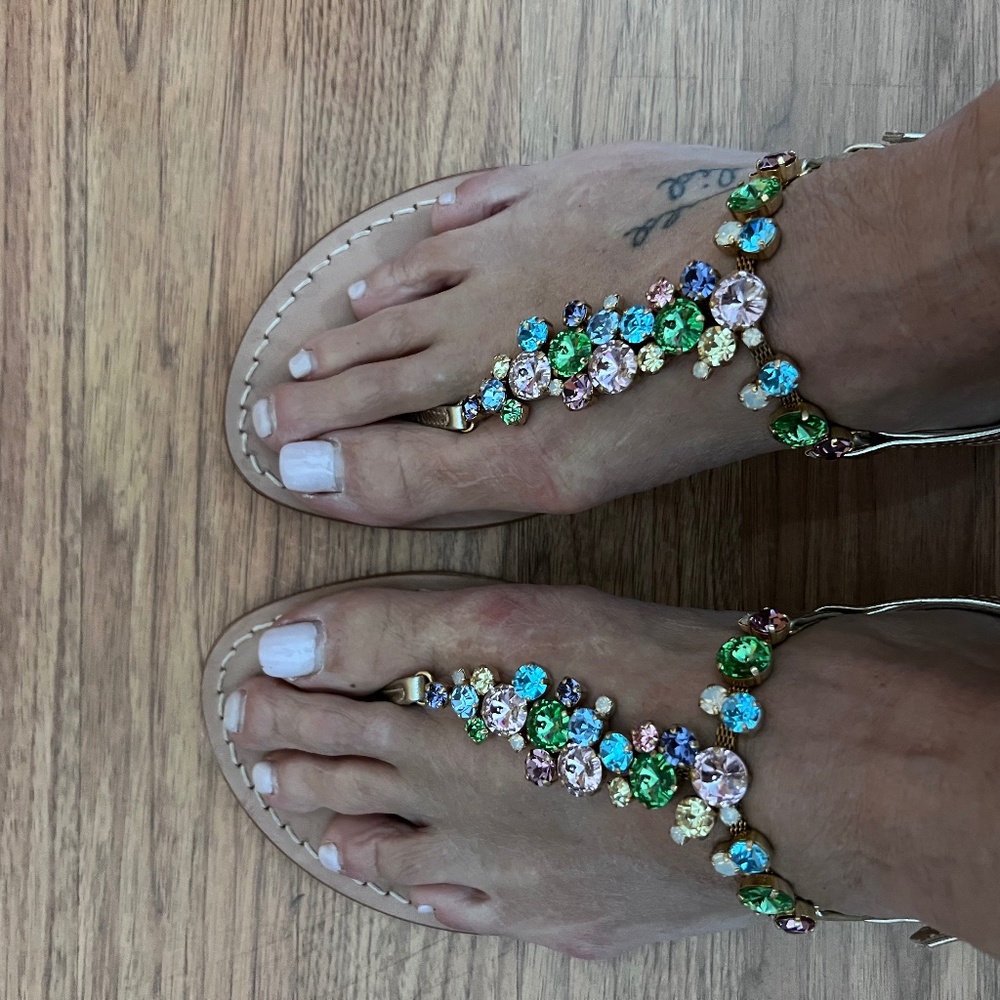Custom made thong sandals